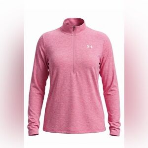 Under Armour Women’s Plus 2X UA Tech Twist Half Zip Pink Running Gym NWT